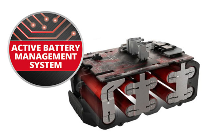 The cross section of a Pxc battery